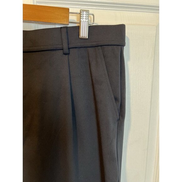 Halara High Waisted Side Pocket Pants sz XL Petite Black Straight Wide Leg Work - Picture 5 of 8